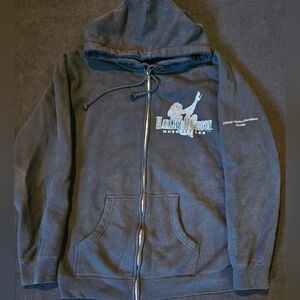 Harley-Davidson Pin Up Girl Mens Black‎ Long Sleeve Zip-Up Hoodie Size XL